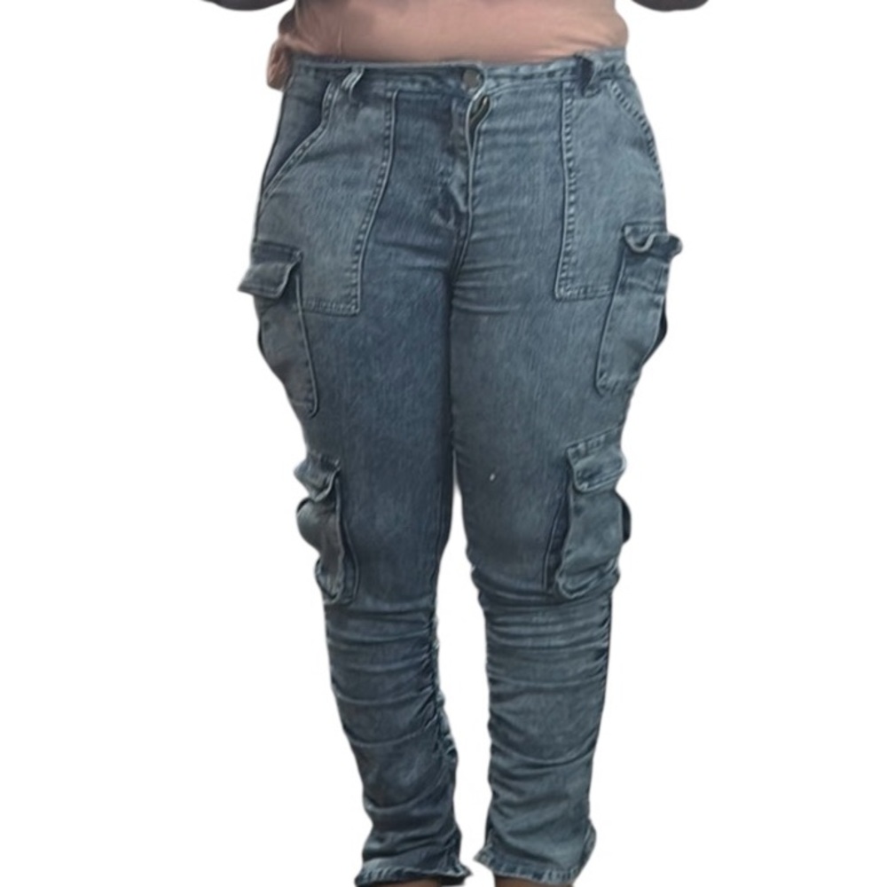 Stylish Blue Women's Jeans, Y2K
